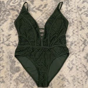 Hunter Green One Piece Swimsuit